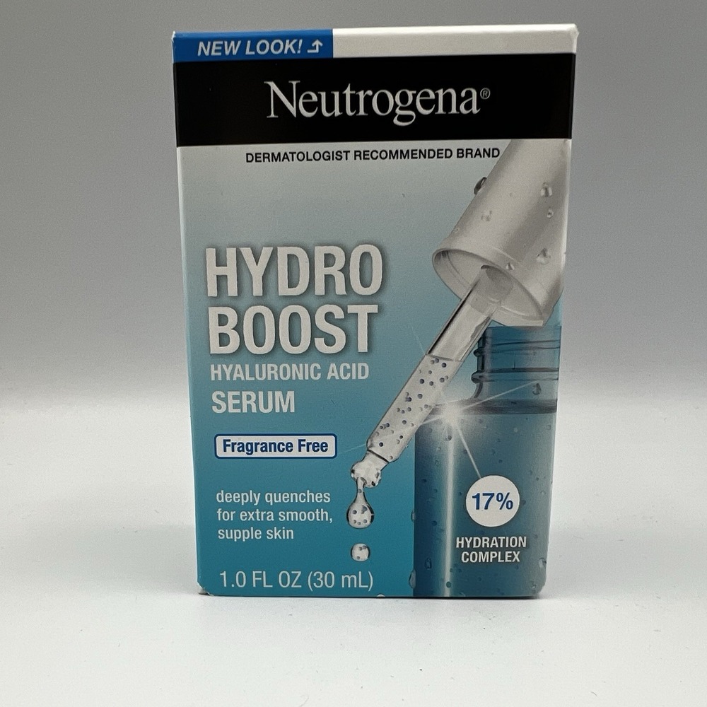 NEW! Neutrogena Hydro Boost Hyaluronic Acid Serum 1.0‎ oz. Fragrance Free